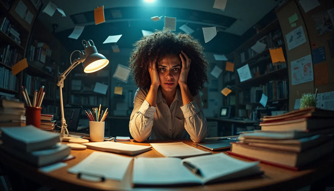 Profissionais da indústria criativa lidando com burnout